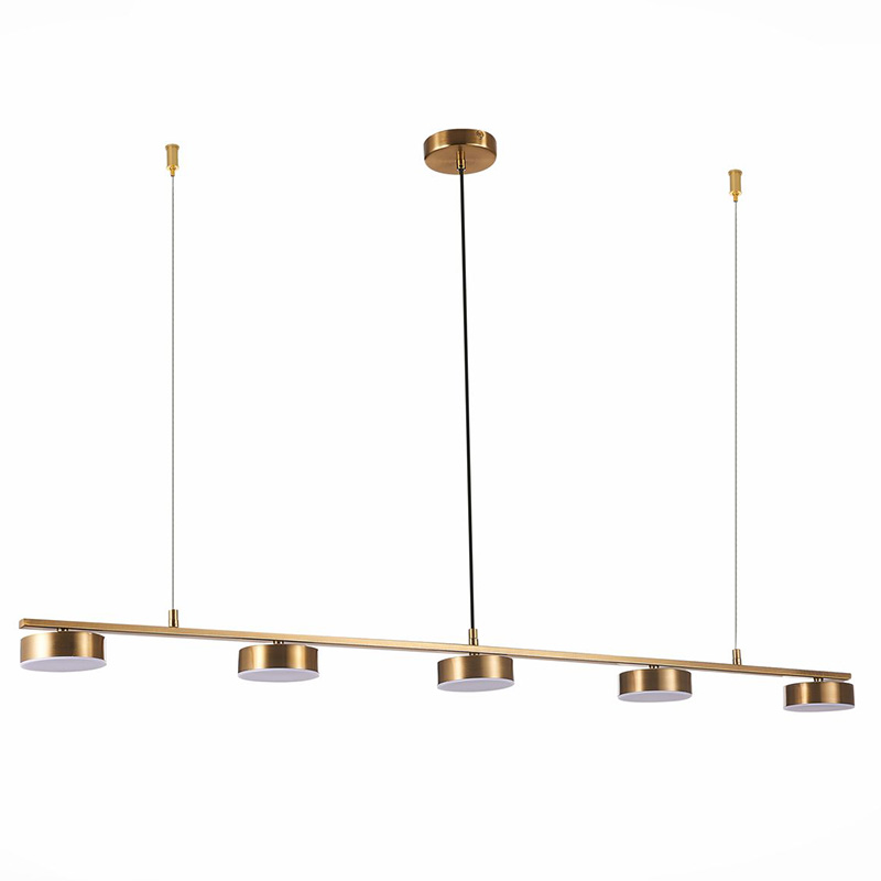 Люстра Five Headlights Linear Chandelier Латунь Черный Люстра Five Headlights Linear Chandelier Латунь Черный в Рязани | Loft Concept