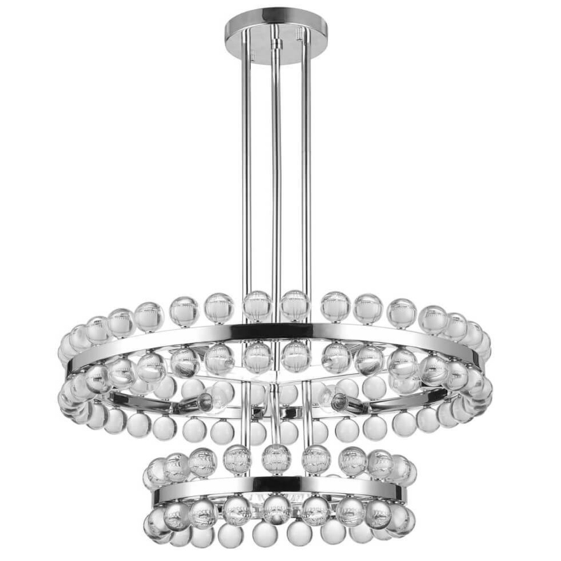 Sacramento Transparent Balls Two Circle Chandelier Хром Прозрачный Sacramento Transparent Balls Two Circle Chandelier Хром Прозрачный в Рязани | Loft Concept
