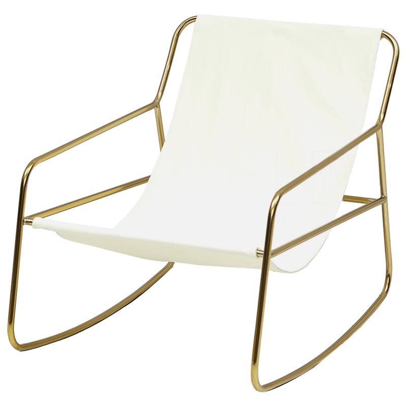 Кресло-качалка Etienne Chair Белый Золотой Кресло-качалка Etienne Chair Белый Золотой в Рязани | Loft Concept