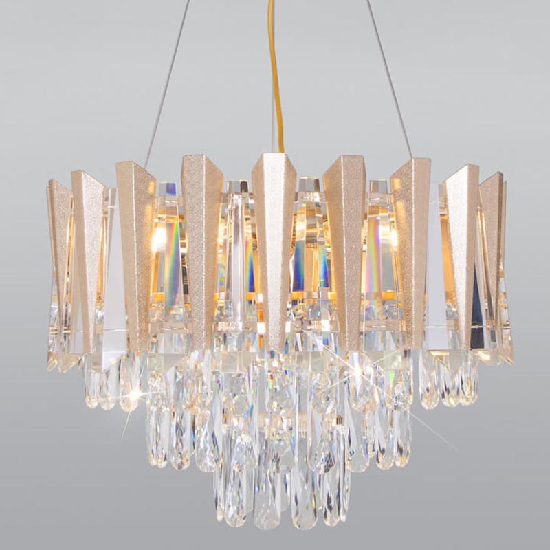 Люстра Crystal Edge Chandelier Прозрачный (Transparent) Золотой Люстра Crystal Edge Chandelier Прозрачный (Transparent) Золотой в Рязани | Loft Concept