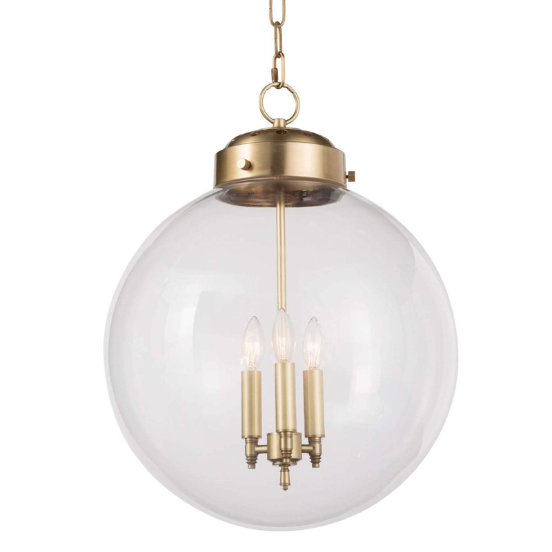 Подвесной светильник Conor Globe Hanging lamp Gold Золотой Прозрачный (Transparent) Подвесной светильник Conor Globe Hanging lamp Gold Золотой Прозрачный (Transparent) в Рязани | Loft Concept