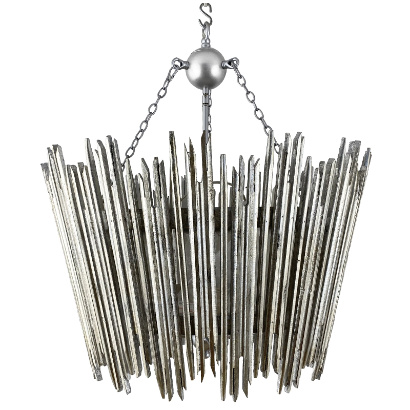 Люстра Ragna Silver Wooden Rods Chandelier Серебряный Люстра Ragna Silver Wooden Rods Chandelier Серебряный в Рязани | Loft Concept