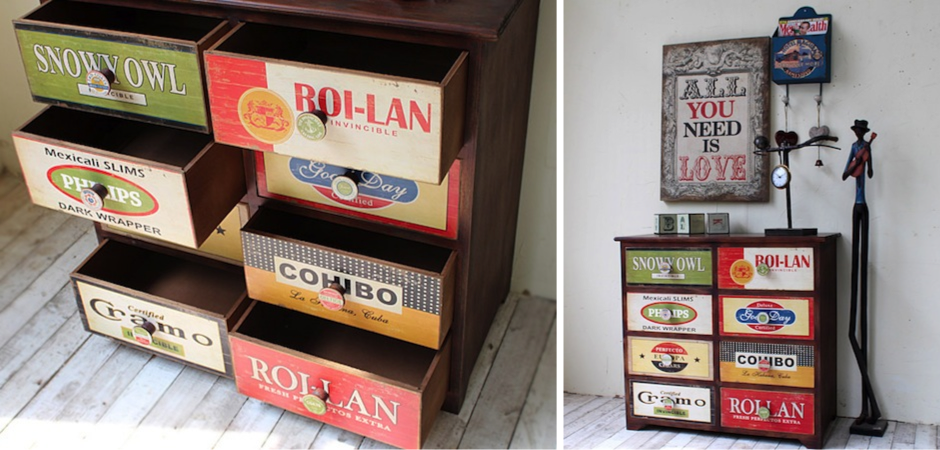 Комод в винтажном стиле с цветными ящиками Hurbor Loft Vintage Комод в винтажном стиле с цветными ящиками Hurbor Loft Vintage - Loft-Concept в Рязани