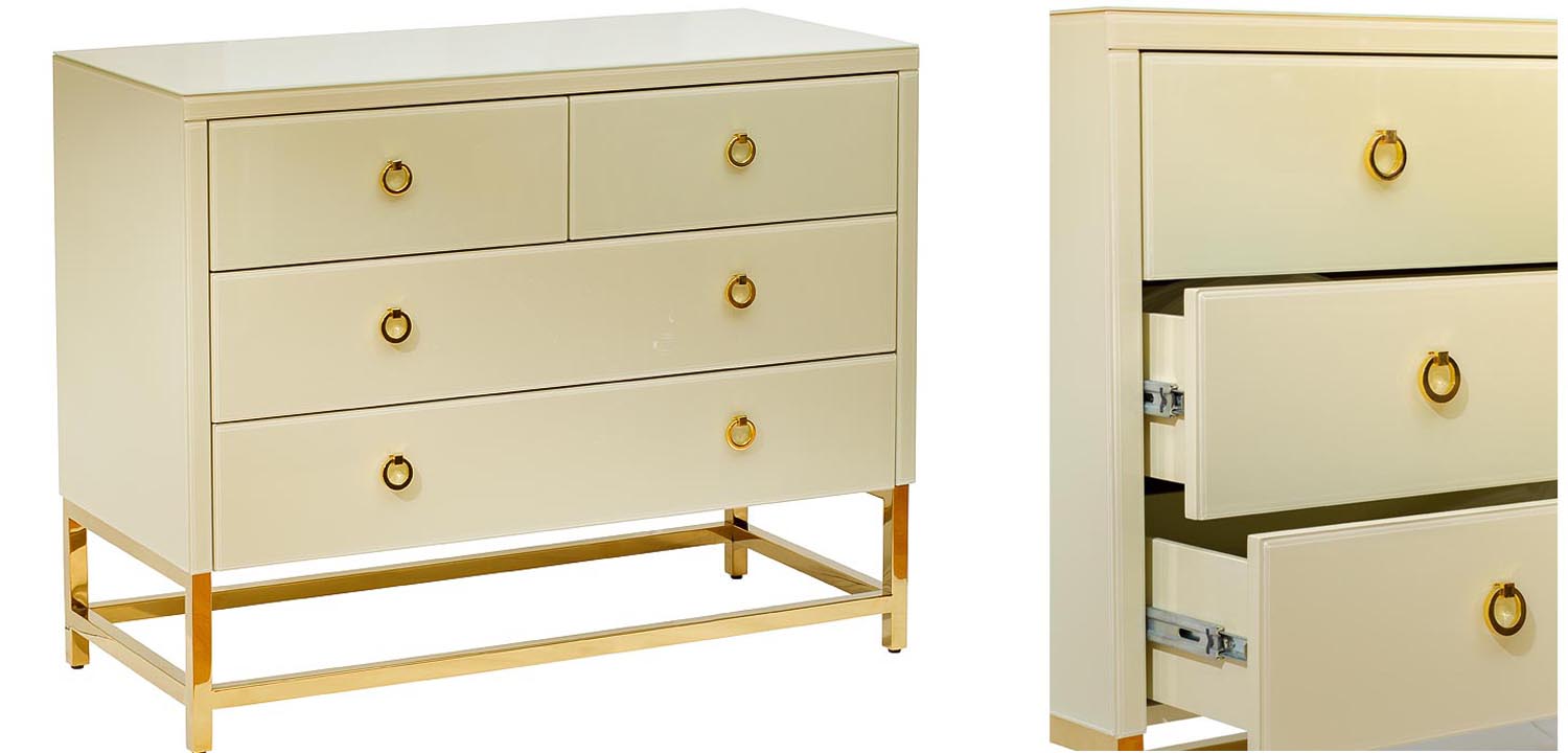 Комод в стиле модерн Marinella Beige Commode Бежевый - фото