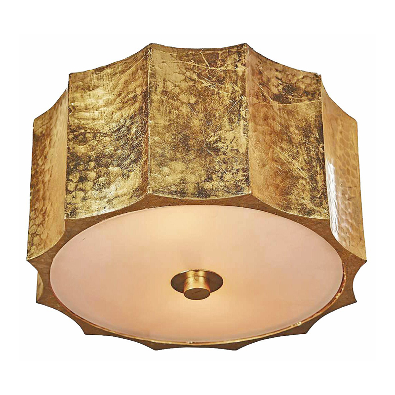 Потолочный светильник Grooved Gold Drum Золотой Потолочный светильник Grooved Gold Drum Золотой в Рязани | Loft Concept