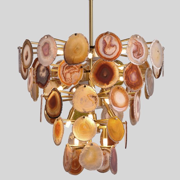 Люстра MARJORIE SKOURAS BEBE CHANDELIER AGATE natural Золотой Люстра MARJORIE SKOURAS BEBE CHANDELIER AGATE natural Золотой в Рязани | Loft Concept