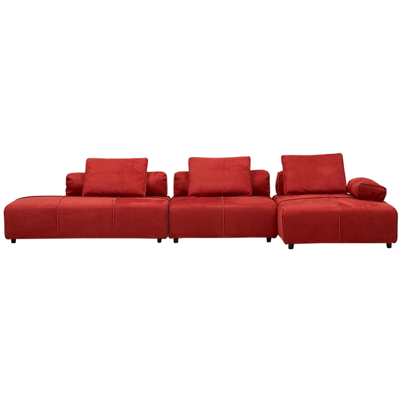 Угловой диван Quinn Red Sofa Красный Угловой диван Quinn Red Sofa Красный в Рязани | Loft Concept