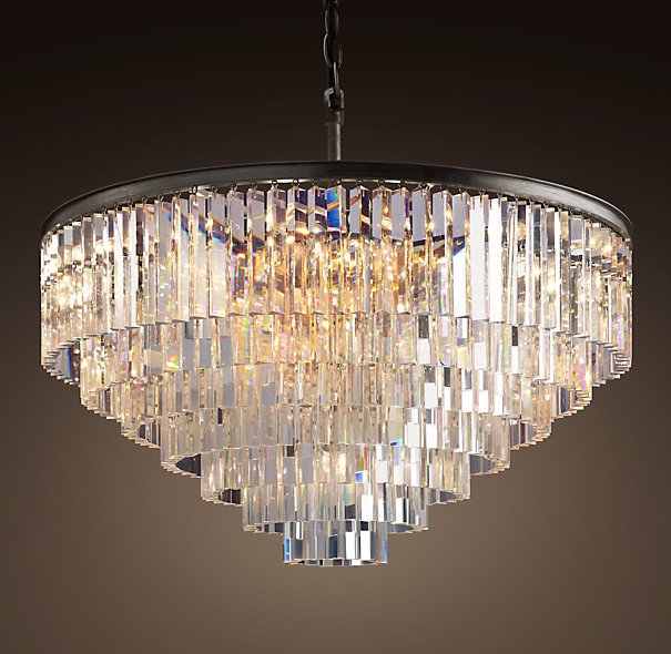 Люстра RH 1920s Odeon Clear Glass Fringe Chandelier - 80, 110 Черный Люстра RH 1920s Odeon Clear Glass Fringe Chandelier - 80, 110 Черный в Рязани | Loft Concept