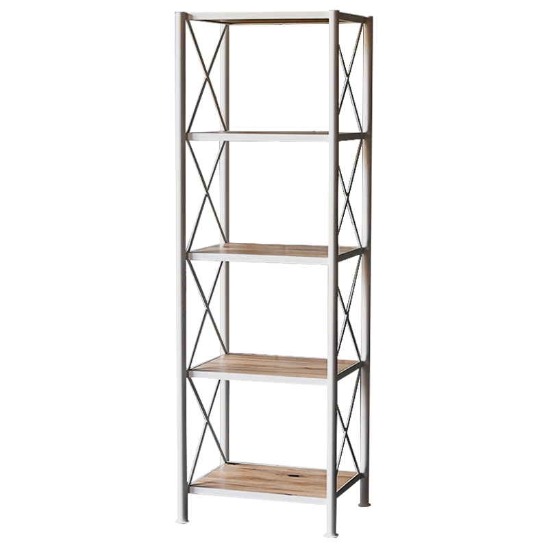 Стеллаж Pheobe White Industrial Metal Rust Rack Белый Древесина Стеллаж Pheobe White Industrial Metal Rust Rack Белый Древесина в Рязани | Loft Concept