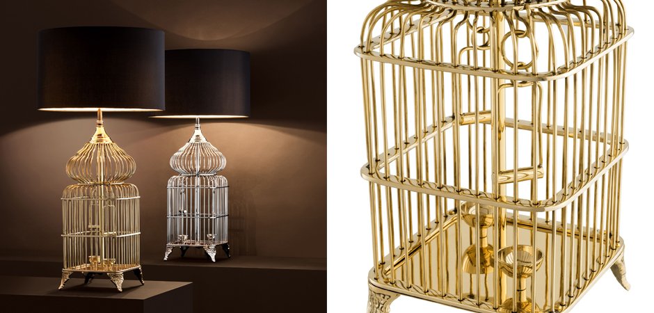 Настольная лампа Eichholtz Table Lamp La Cage Brass - Loft-Concept в Рязани