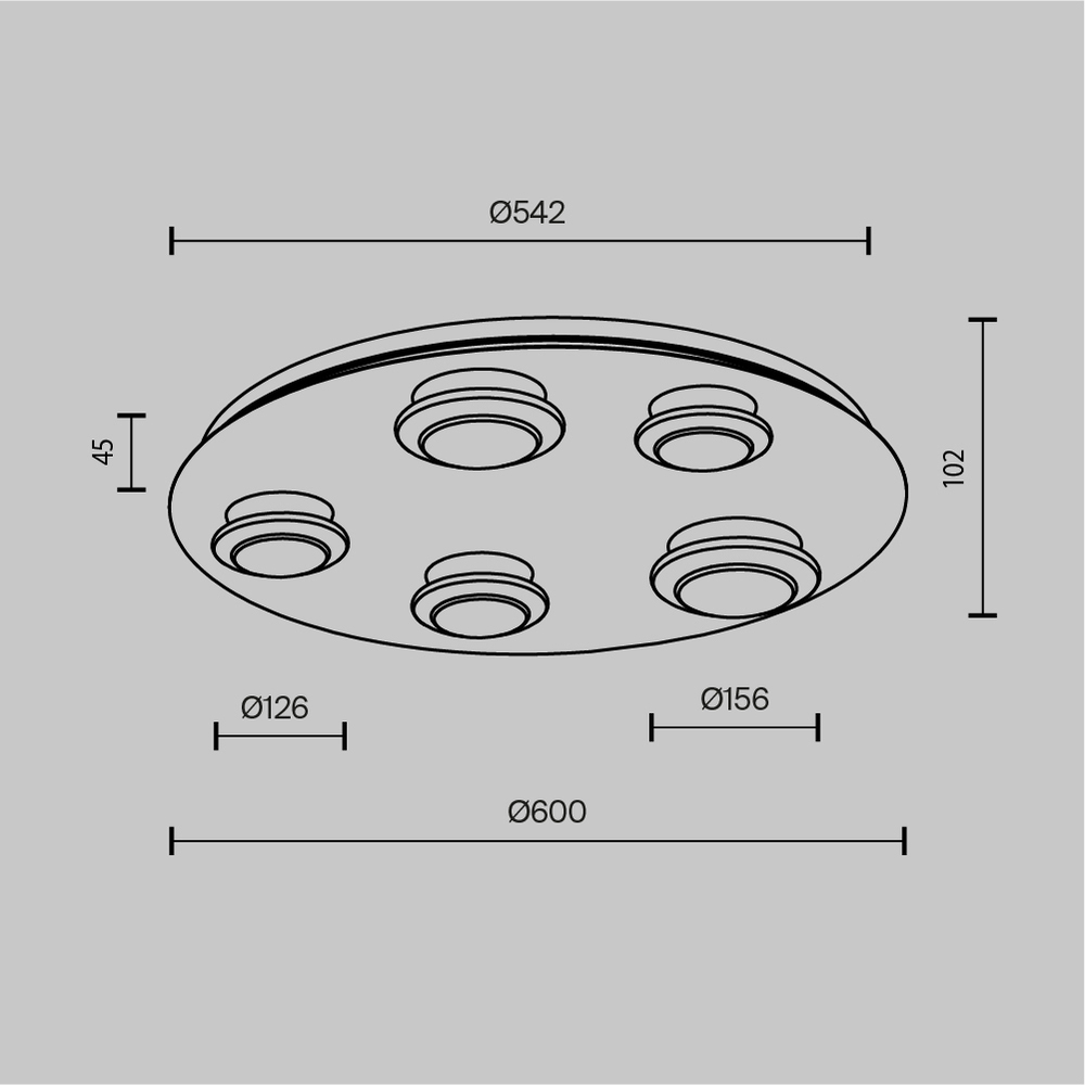 Потолочный светильник Pharao 3000К 56Вт в Рязани
