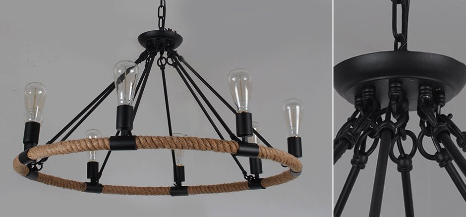 Люстра Round Tube Loft Rope Light Люстра Round Tube Loft Rope Light - Loft-Concept в Рязани