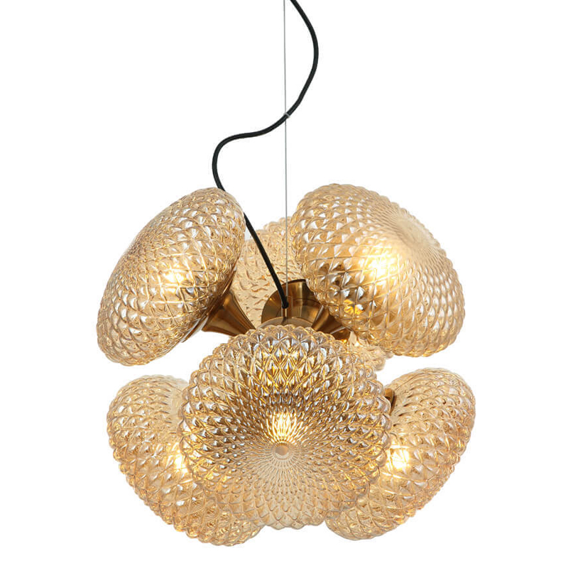 Люстра Glass Solar Balloon bronze 6 Бронза Прозрачный желтый Люстра Glass Solar Balloon bronze 6 Бронза Прозрачный желтый в Рязани | Loft Concept