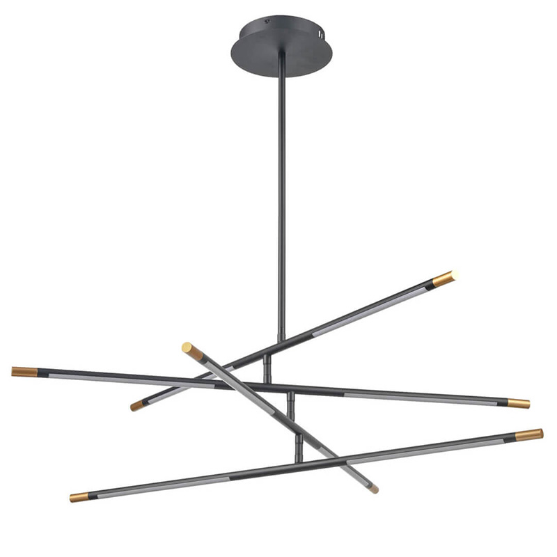 Люстра Drawing Line Gold Black Золотой Черный Люстра Drawing Line Gold Black Золотой Черный в Рязани | Loft Concept