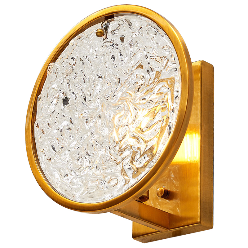 Бра Geraldine Glass Sconce Прозрачное Стекло Латунь Бра Geraldine Glass Sconce Прозрачное Стекло Латунь в Рязани | Loft Concept