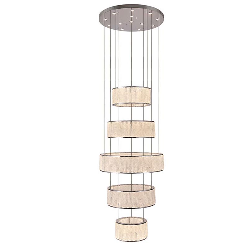 Люстра Crystal Shine Naomi 5 rings Chandelier Хром Прозрачный (Transparent) Люстра Crystal Shine Naomi 5 rings Chandelier Хром Прозрачный (Transparent) в Рязани | Loft Concept