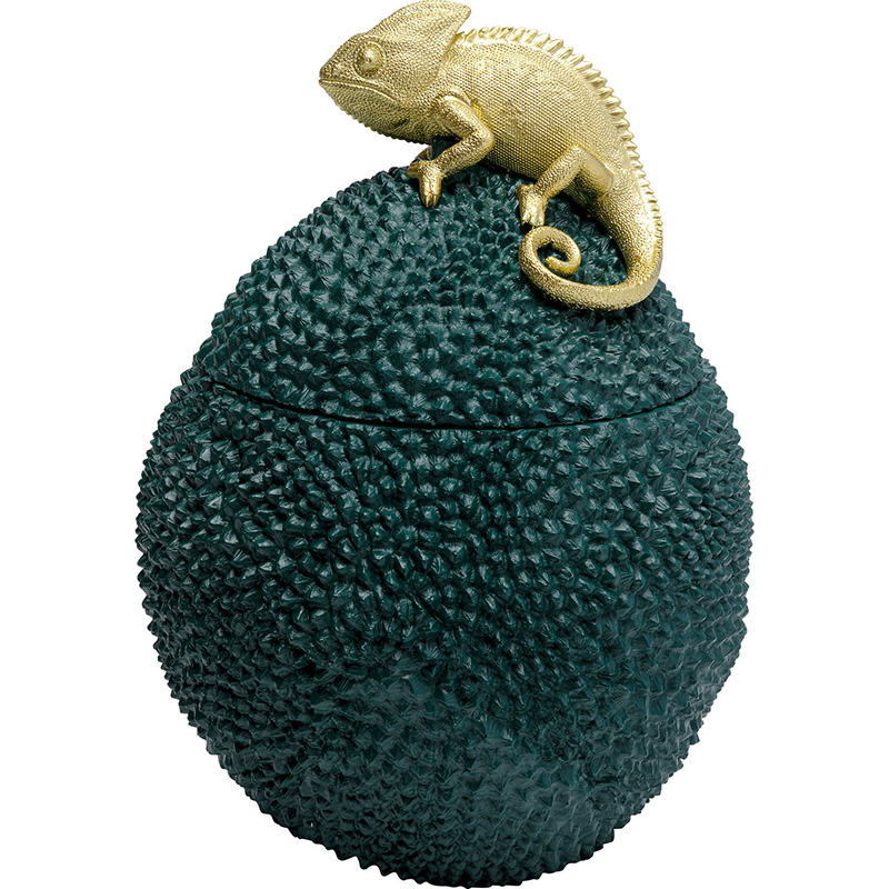 Шкатулка Lizard on tropical fruit Зеленый Золотой Шкатулка Lizard on tropical fruit Зеленый Золотой в Рязани | Loft Concept