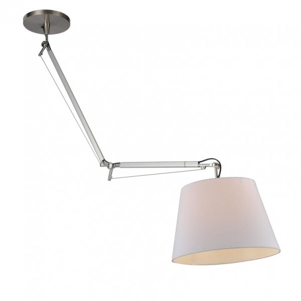 Подвесной светильник Tolomeo Sospensione Decentrata Белый Хром в Рязани | Loft Concept 