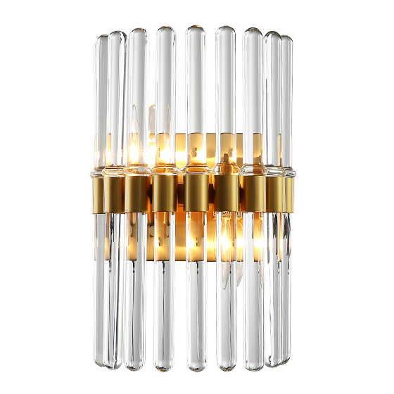 Бра Glass Tubes Sconces Прозрачный Золотой Бра Glass Tubes Sconces Прозрачный Золотой в Рязани | Loft Concept