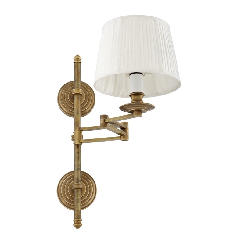Бра Wall Lamp Favonius Brass Латунь Белый Бра Wall Lamp Favonius Brass Латунь Белый в Рязани | Loft Concept