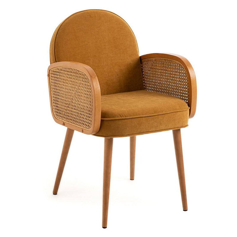 Стул Morten Wicker Mustard Chair Горчичный Стул Morten Wicker Mustard Chair Горчичный в Рязани | Loft Concept
