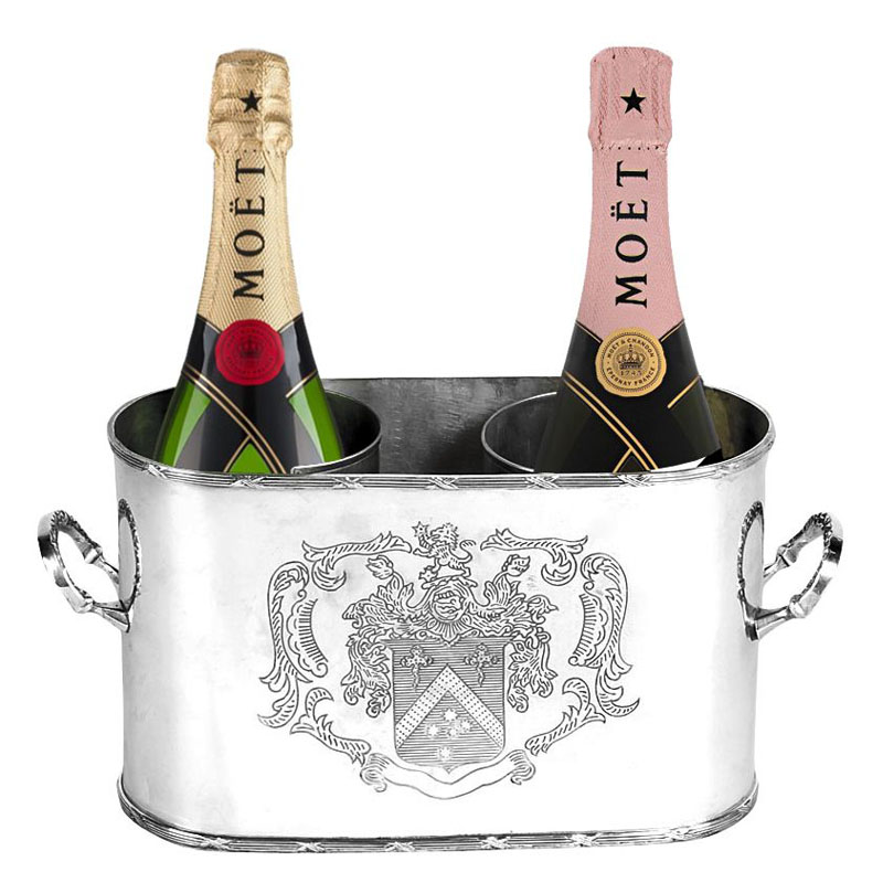 Ведерко для шампанского Eichholtz WINE COOLER MAGGIA DOUBLE Никель Ведерко для шампанского Eichholtz WINE COOLER MAGGIA DOUBLE Никель в Рязани | Loft Concept