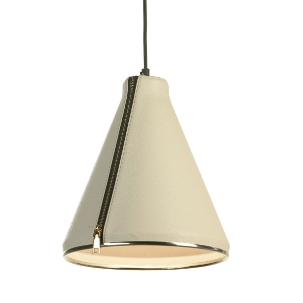 Подвесной светильник Leather Cone Beige Pendant Подвесной светильник Leather Cone Beige Pendant в Рязани | Loft Concept
