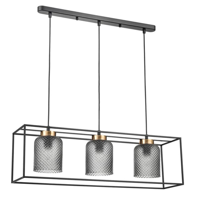Люстра Myron Chandelier rectangular Черный Дымчатый (Smoke) Люстра Myron Chandelier rectangular Черный Дымчатый (Smoke) в Рязани | Loft Concept