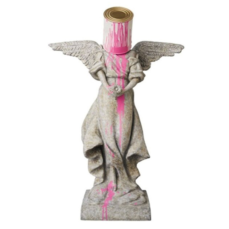 Статуэтка Banksy Rosa Engel Statue Серый Розовый Статуэтка Banksy Rosa Engel Statue Серый Розовый в Рязани | Loft Concept