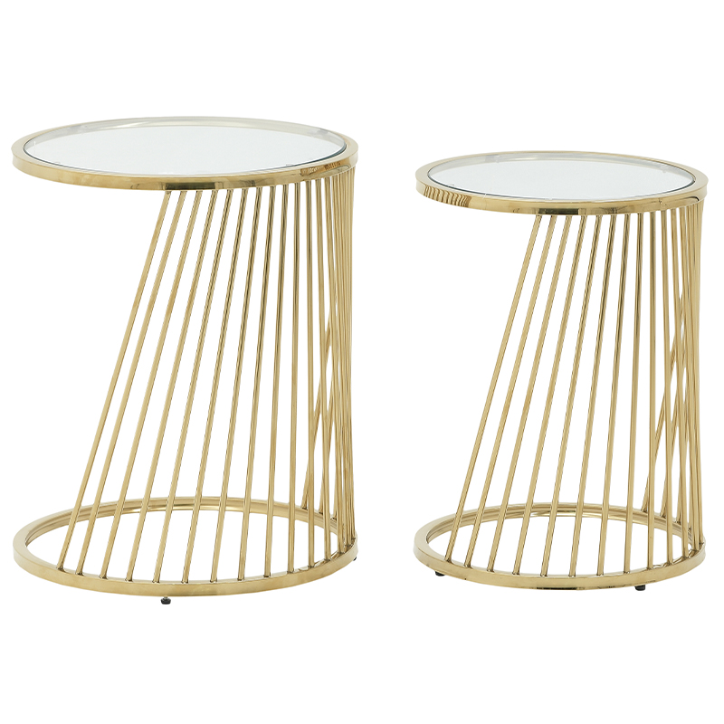 Комплект приставных столов Gwion Side Tables Золотой Комплект приставных столов Gwion Side Tables Золотой в Рязани | Loft Concept