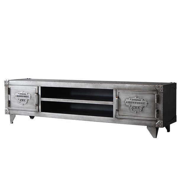 TV-тумба Loft Safe с полками Серебряный TV-тумба Loft Safe с полками Серебряный в Рязани | Loft Concept