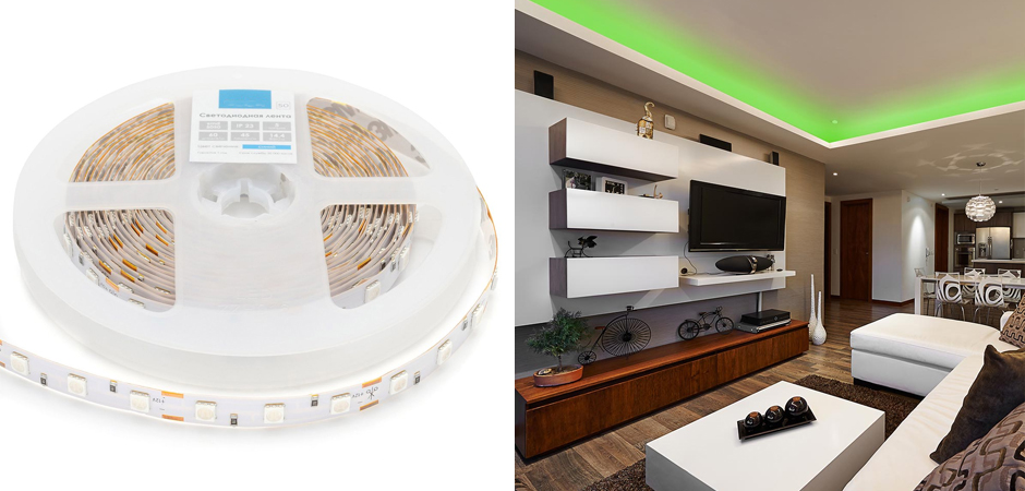 Светодиодная лента 14,4W/m 60LED/m 5050SMD зеленый Светодиодная лента 14,4W/m 60LED/m 5050SMD зеленый - Loft-Concept в Рязани