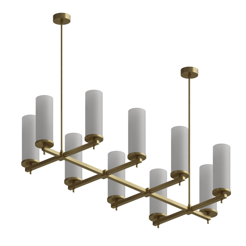 Люстра Дизайнерская Candle Holder Латунь Белый Люстра Дизайнерская Candle Holder Латунь Белый в Рязани | Loft Concept