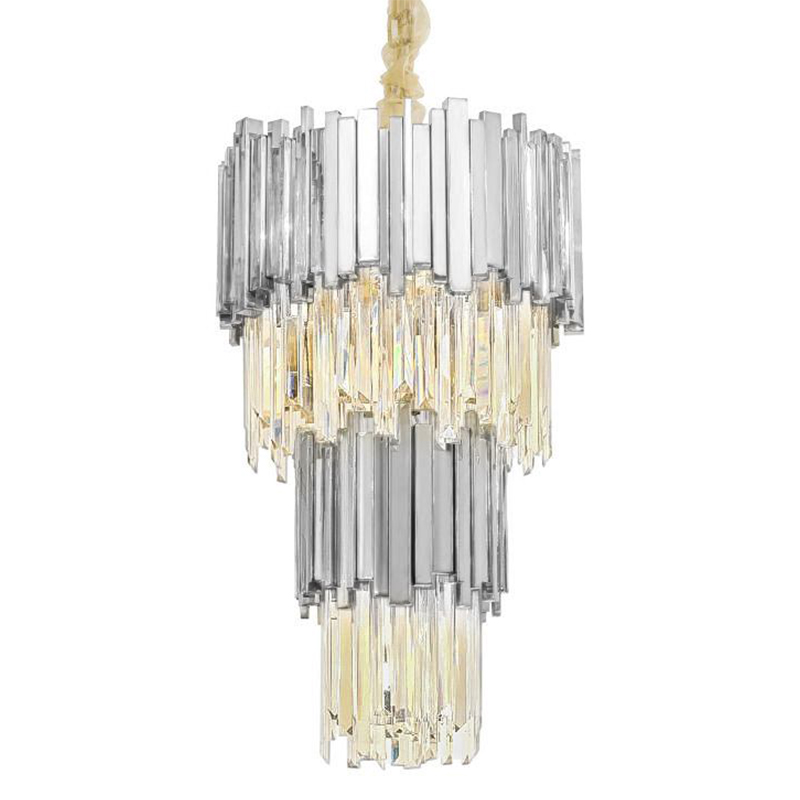 Люстра многоярусная Luxxu Modern Cascade Chandelier Silver Metal Glass 45 Серебряный Прозрачное Стекло Люстра многоярусная Luxxu Modern Cascade Chandelier Silver Metal Glass 45 Серебряный Прозрачное Стекло в Рязани | Loft Concept