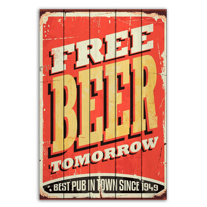 Постер Free Beer Tomorrow Постер Free Beer Tomorrow в Рязани | Loft Concept