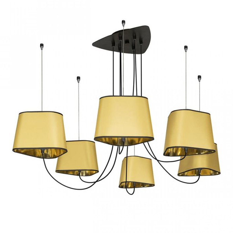 Люстра Designheure Lighting Gold 6 плафонов Золотой Черный Люстра Designheure Lighting Gold 6 плафонов Золотой Черный в Рязани | Loft Concept