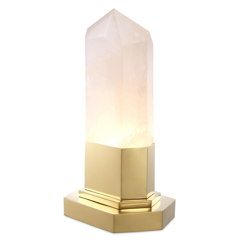 Настольная лампа Eichholtz Table Lamp Rock Crystal Золотой Молочный Настольная лампа Eichholtz Table Lamp Rock Crystal Золотой Молочный в Рязани | Loft Concept
