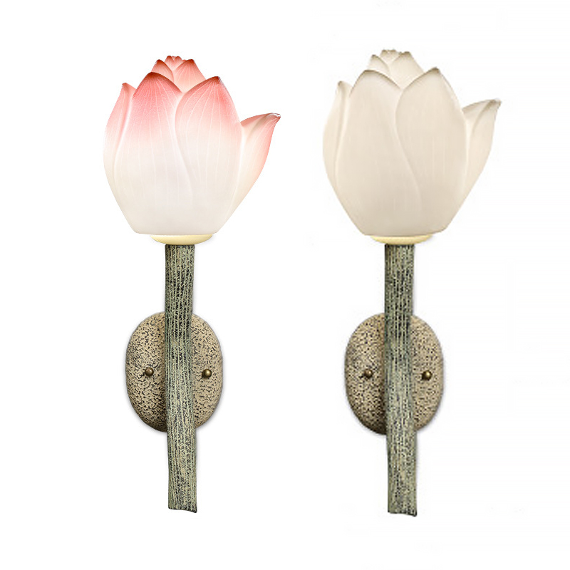 Бра Lotus Flower Sconce Розовый пастельный Белый Античный зеленый в Рязани | Loft Concept 