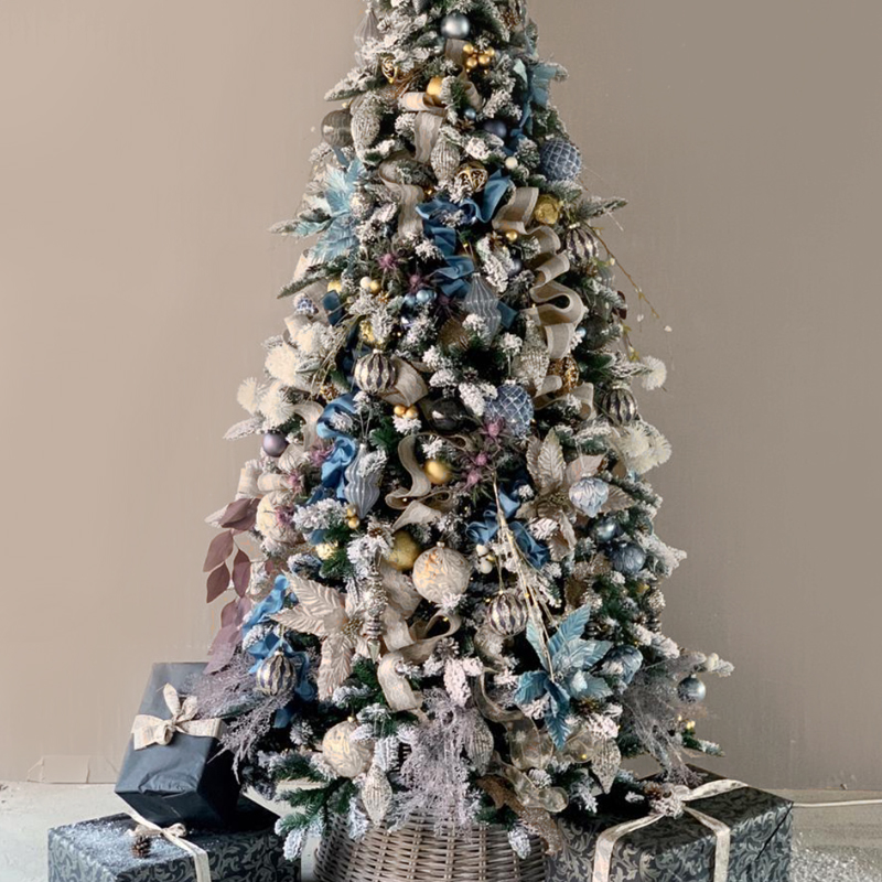 Дизайнерская Ель Голубой и Бежевый Декор Blue and Beige Decor Синий Голубой Бежевый Дизайнерская Ель Голубой и Бежевый Декор Blue and Beige Decor Синий Голубой Бежевый в Рязани | Loft Concept