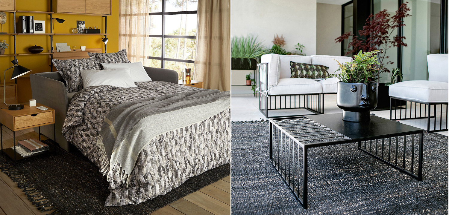 Ковер с бахромой Carpet blue 100% джут - фото №1