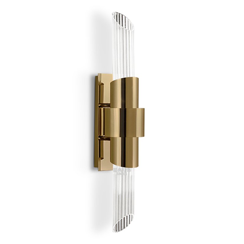 Бра Tycho Small Wall Light from Covet Paris Глянцевое золото Прозрачное Стекло в Рязани | Loft Concept 