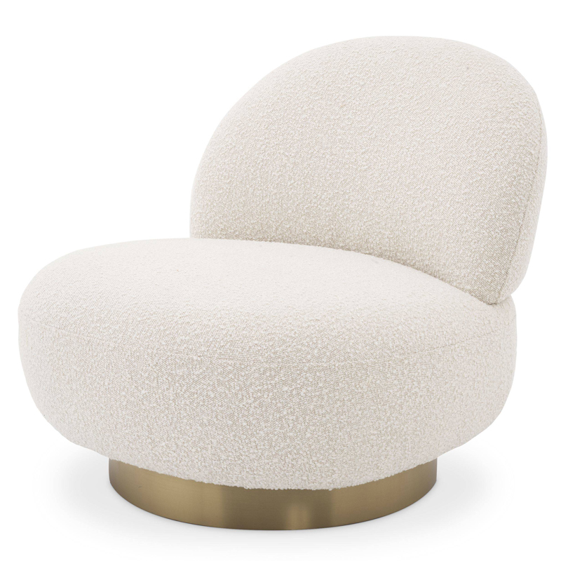 Кресло Eichholtz Swivel Chair Clement Кремовый Латунь Кресло Eichholtz Swivel Chair Clement Кремовый Латунь в Рязани | Loft Concept