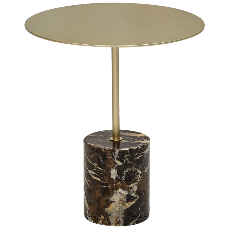 Приставной стол Thabi Dark Brown Side Table Золотой Коричневый Бежевый Приставной стол Thabi Dark Brown Side Table Золотой Коричневый Бежевый в Рязани | Loft Concept