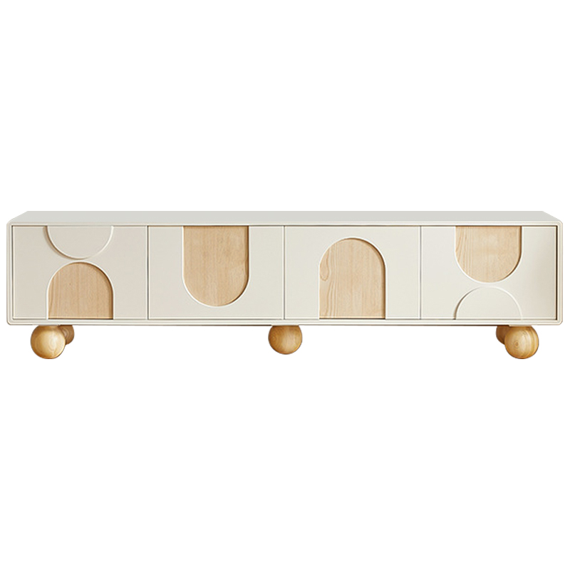 ТВ-тумба Bell Wooden Forms TV Stand Бежевый Древесина ТВ-тумба Bell Wooden Forms TV Stand Бежевый Древесина в Рязани | Loft Concept