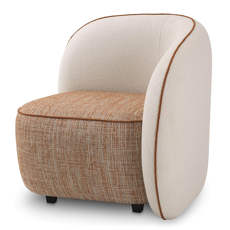 Кресло Eichholtz Chair San Marino Right Кремовый Коричневый Кресло Eichholtz Chair San Marino Right Кремовый Коричневый в Рязани | Loft Concept