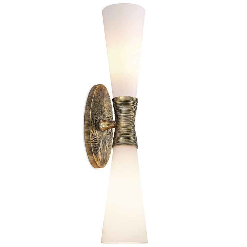 Бра Eichholtz Wall Lamp Nolita Double Латунь Белый Бра Eichholtz Wall Lamp Nolita Double Латунь Белый в Рязани | Loft Concept