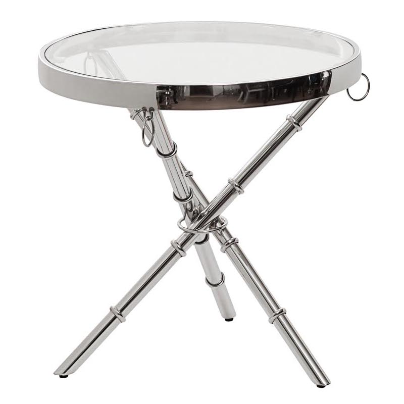 Стол Metal Bamboo Table chromium Хром Прозрачное Стекло Стол Metal Bamboo Table chromium Хром Прозрачное Стекло в Рязани | Loft Concept