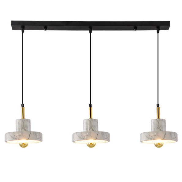 Люстра Tom Dixon Stone Pendant White 3 Белый Золотой Люстра Tom Dixon Stone Pendant White 3 Белый Золотой в Рязани | Loft Concept