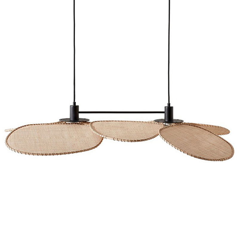 Подвесной светильник Takibi Two Lamp Pendant Древесина Черный Бежевый Подвесной светильник Takibi Two Lamp Pendant Древесина Черный Бежевый в Рязани | Loft Concept