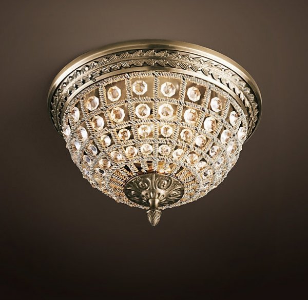 Потолочный светильник RH 19th c. Casbah Crystal Top 30 Темная бронза винтаж Потолочный светильник RH 19th c. Casbah Crystal Top 30 Темная бронза винтаж в Рязани | Loft Concept